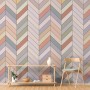 Vintage Chevron Pattern Wallpaper Mural