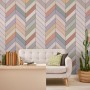 Vintage Chevron Pattern Wallpaper Mural