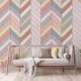 Vintage Chevron Pattern Wallpaper Mural
