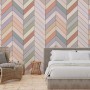 Vintage Chevron Pattern Wallpaper Mural