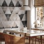 Geometric Dark Trigon Pattern Wallpaper Mural