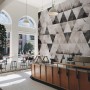 Geometric Dark Trigon Pattern Wallpaper Mural