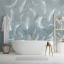 Vintage White Feather Pattern Wallpaper Mural