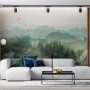 Waterfall with Misty Green Forest Landscape Wallpaper Mural