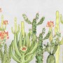 Watercolor Desert Floral and Cactus Wallpaper Mural