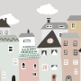 Kids Little Scandi House Wallpaper Mural