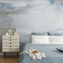 Soft Turquoise Brush Wallpaper Mural