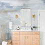 Soft Turquoise Brush Wallpaper Mural