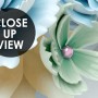 European Style 3D Blue Green Floral Wallpaper Mural