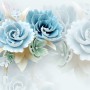 European Style 3D Blue Green Floral Wallpaper Mural