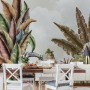 Vintage Tropical Leaf Wallpaper Mural