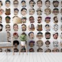 Men Face Pop Art Wallpaper Mural