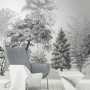 Black and White Forest Wallpaper Mural