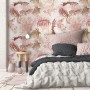 Pink Leaf and Blossom Wallpaper Mural