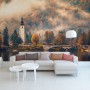 Sunset in Mountain Forest Nature Wallpaper Mural