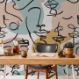 Colorful Abstract Charming Faces Wallpaper Mural