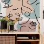Colorful Abstract Charming Faces Wallpaper Mural