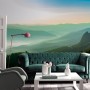 Misty Mountain Green Forest Scenic Wallpaper Mural