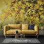 Watercolor Yellow Tree Landscape Wallpaper Mural