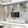 3D Embossed Look Rose Sculpture Wallpaper Mural
