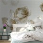 3D Embossed Look Rose Sculpture Wallpaper Mural