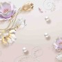 3D Embossed Look Tulip Floral Wallpaper Mural