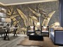 3D Embossed Look Gold Sculpture Wallpaper Mural