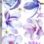 3D Floral Purple Daisy Lily Orchid Flower Bouqets Wall Decal Sticker