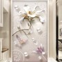 3D Look Florals with Pearls Lux Flowers Wallpaper Mural