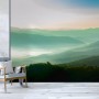 Misty Mountain Green Forest Scenic Wallpaper Mural