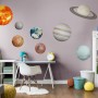 Solar System Sun and Planets Wall Decal Sticker