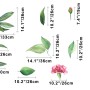 Watercolor Pink Peony Tulip Daisy Floral Bouqet Wall Decal Sticker