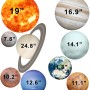 Solar System Sun and Planets Wall Decal Sticker
