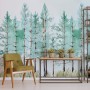 Pine Tree Painting Wallpaper Mural