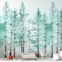 Pine Tree Painting Wallpaper Mural