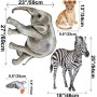 Kids Tropical Animals with Leafs Wall Decal Sticker