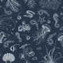 Sea Life Drawing Art Underwater Wallpaper Mural