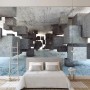 3D Look Abstract Geometric Corridor Wallpaper Mural