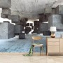 3D Look Abstract Geometric Corridor Wallpaper Mural