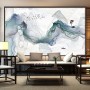Abstract Colorful Smoke with Tree Wallpaper Mural