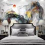 Watercolor Colorful Abstract Smoke Wallpaper Mural