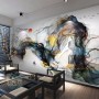 Watercolor Colorful Abstract Smoke Wallpaper Mural