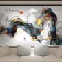 Watercolor Colorful Abstract Smoke Wallpaper Mural