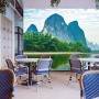 Forest Lake Landscape with Mountains Wallpaper Mural