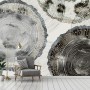 Watercolor Abstract Round Art Wallpaper Mural