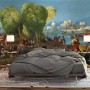 Medieval Lake Landscape with Boats Wallpaper Mural