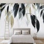 Dark Vintage Leaves Wallpaper Mural