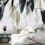 Dark Vintage Leaves Wallpaper Mural
