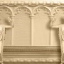 3D Embossed Look Byzantine Sculptures Wallpaper Mural