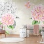 Hydrangea Floral Art Wallpaper Mural